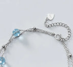 Double Layer Crystal Beaded Chain Bracelet