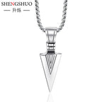 Men's Arrow Titanium Steel Necklace with Stainless Pendant