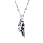 Men's Feather Necklace Angel Wing Pendant
