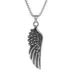 Hip Hop Style Men's Feather Pendant Necklace Set