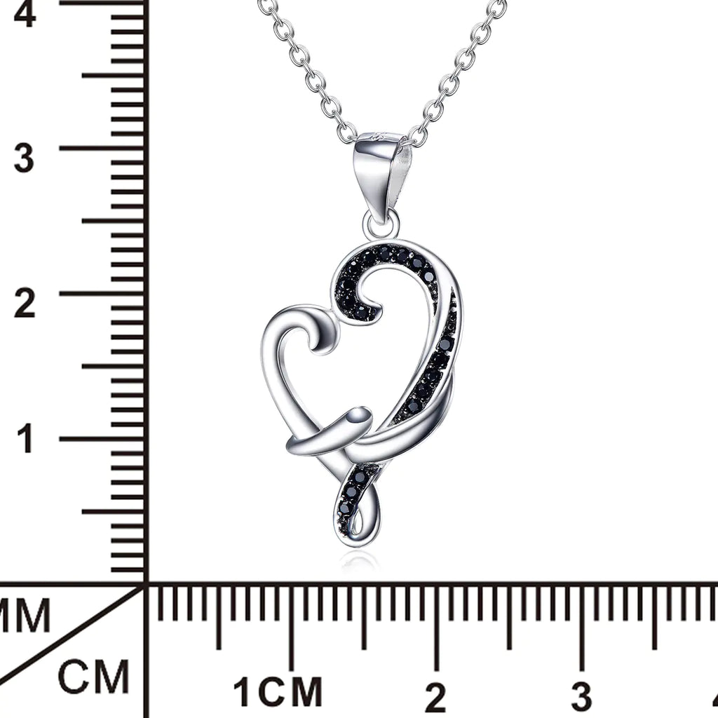 Heart Hug Pendant and Diamonds Women's Necklace
