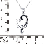 Heart Hug Pendant and Diamonds Women's Necklace