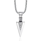 Men's Arrow Titanium Steel Necklace with Stainless Pendant