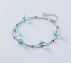 Double Layer Crystal Beaded Chain Bracelet