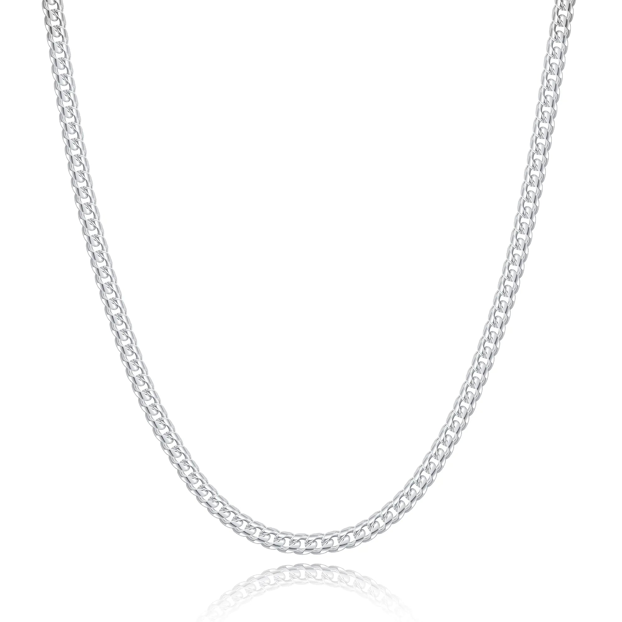 925 Sterling Silver Cuban Link Men's Necklace Chain