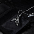 Men's Feather Necklace Angel Wing Pendant