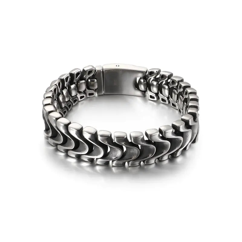 Punk Skull Titanium Steel Chain Men's Bracelet