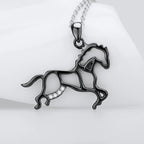 Women's Necklace with Horse Pendant in 925 Silver