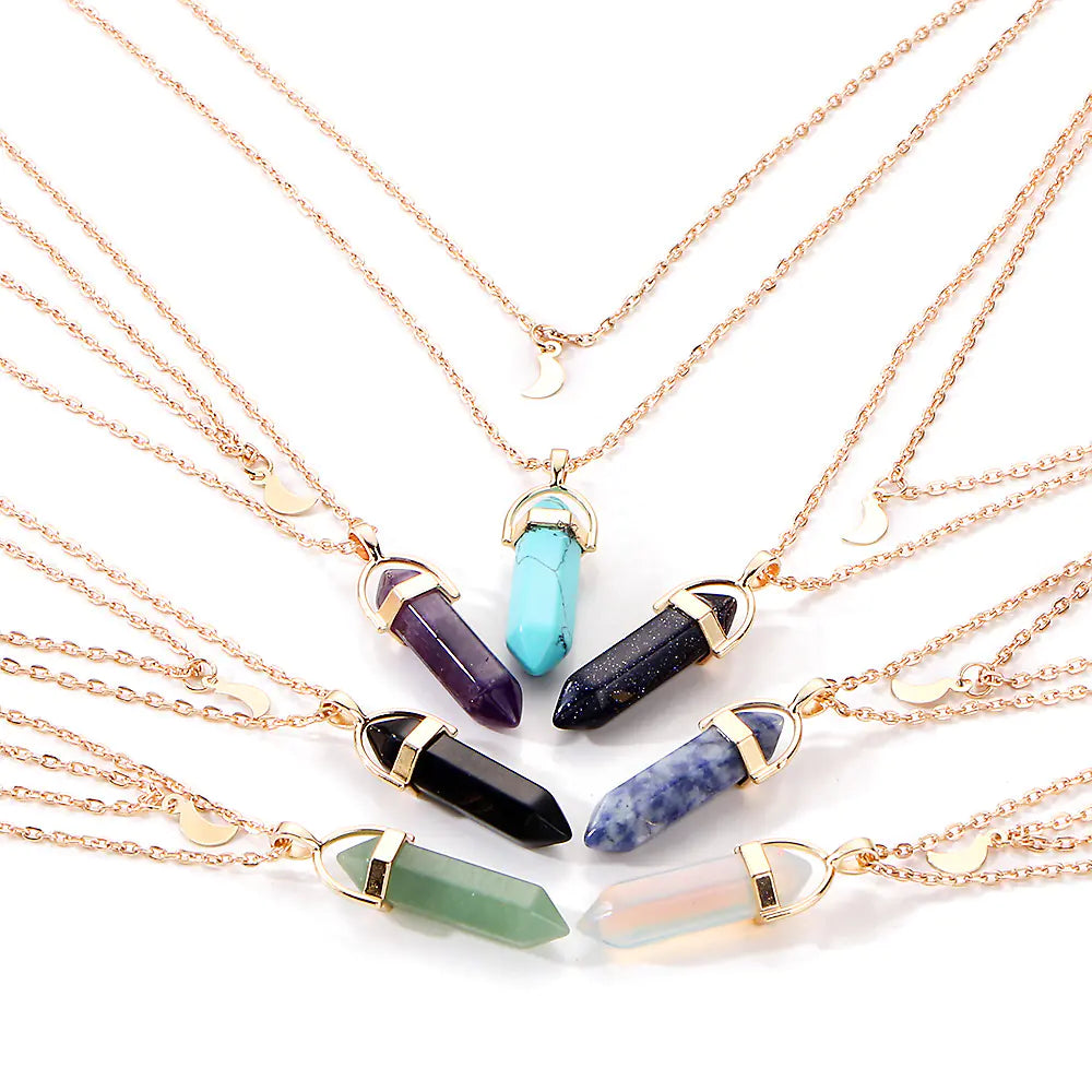 Moon Stone Pendant Necklace for Women
